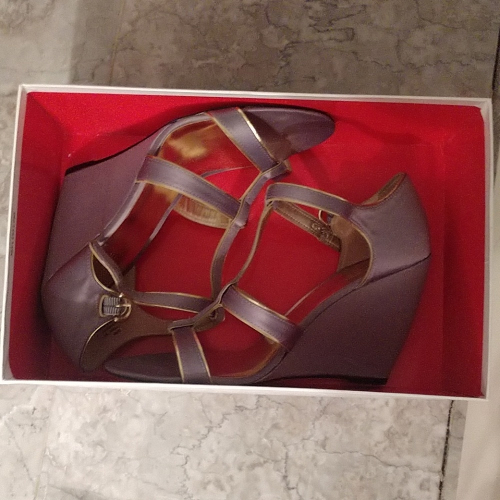 Coach gladiator wedge heels